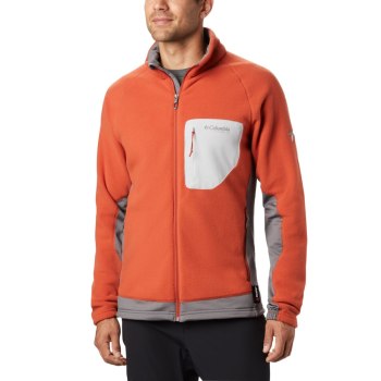 Columbia Muške Jakne - Titan Pass 2.0 II Fleece Crvene Sive | UTXH-30714